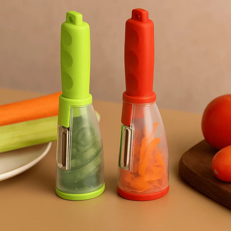 Descascador com recipiente