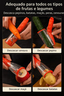 Descascador com recipiente