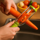 Descascador com recipiente