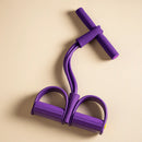 Pedal exercitador com 4 tubos de látex super elásticos