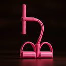 Pedal exercitador com 4 tubos de látex super elásticos