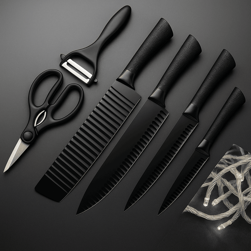 Conjunto de facas de aço inoxidável
