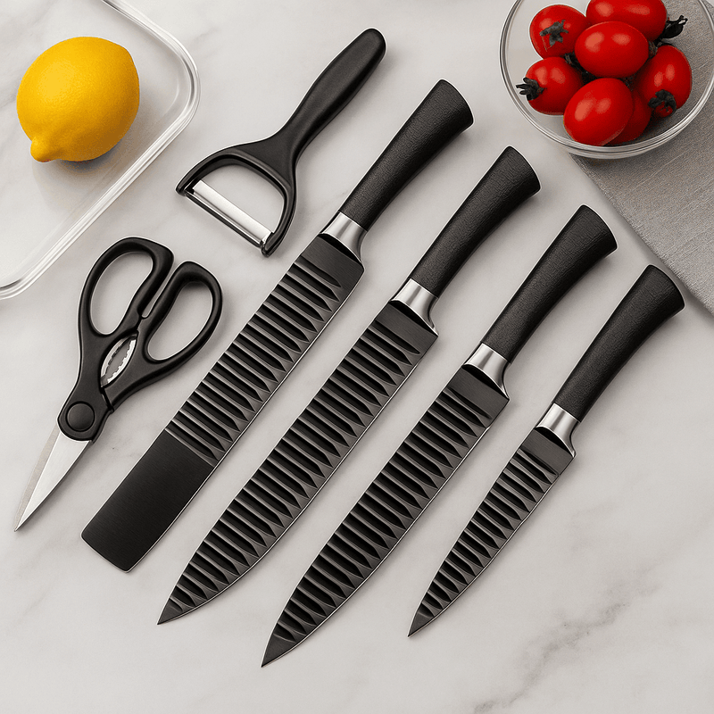 Conjunto de facas de aço inoxidável
