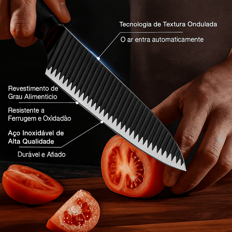 Conjunto de facas de aço inoxidável